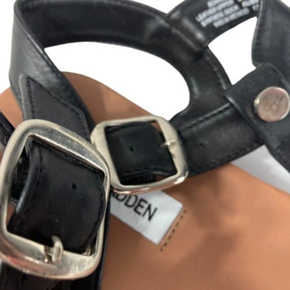Steve Madden Black Bonnie Bonn Sandals s.10 - Picture 2 of 7